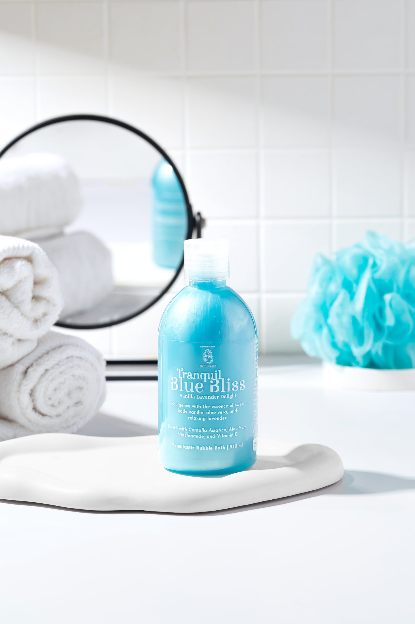 Tranquil Blue Bliss - Foamtastic Bubble Bath Gel 2in1 Daily Shower by BathBreeze Your Relaxing Companion