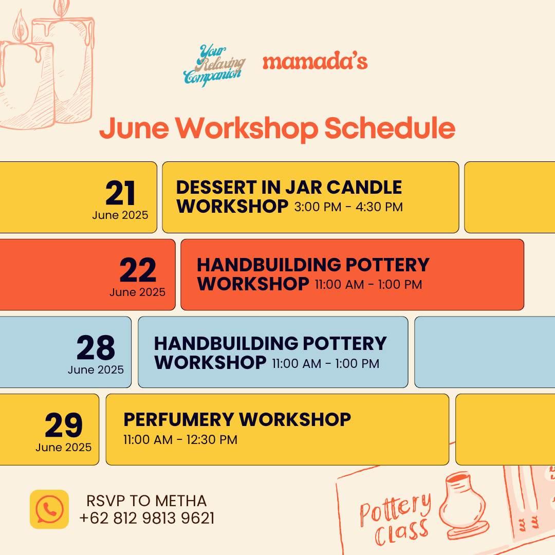 Handbuilding Pottery Workshop 22 Jun 2025 - Uluwatu, Bali
