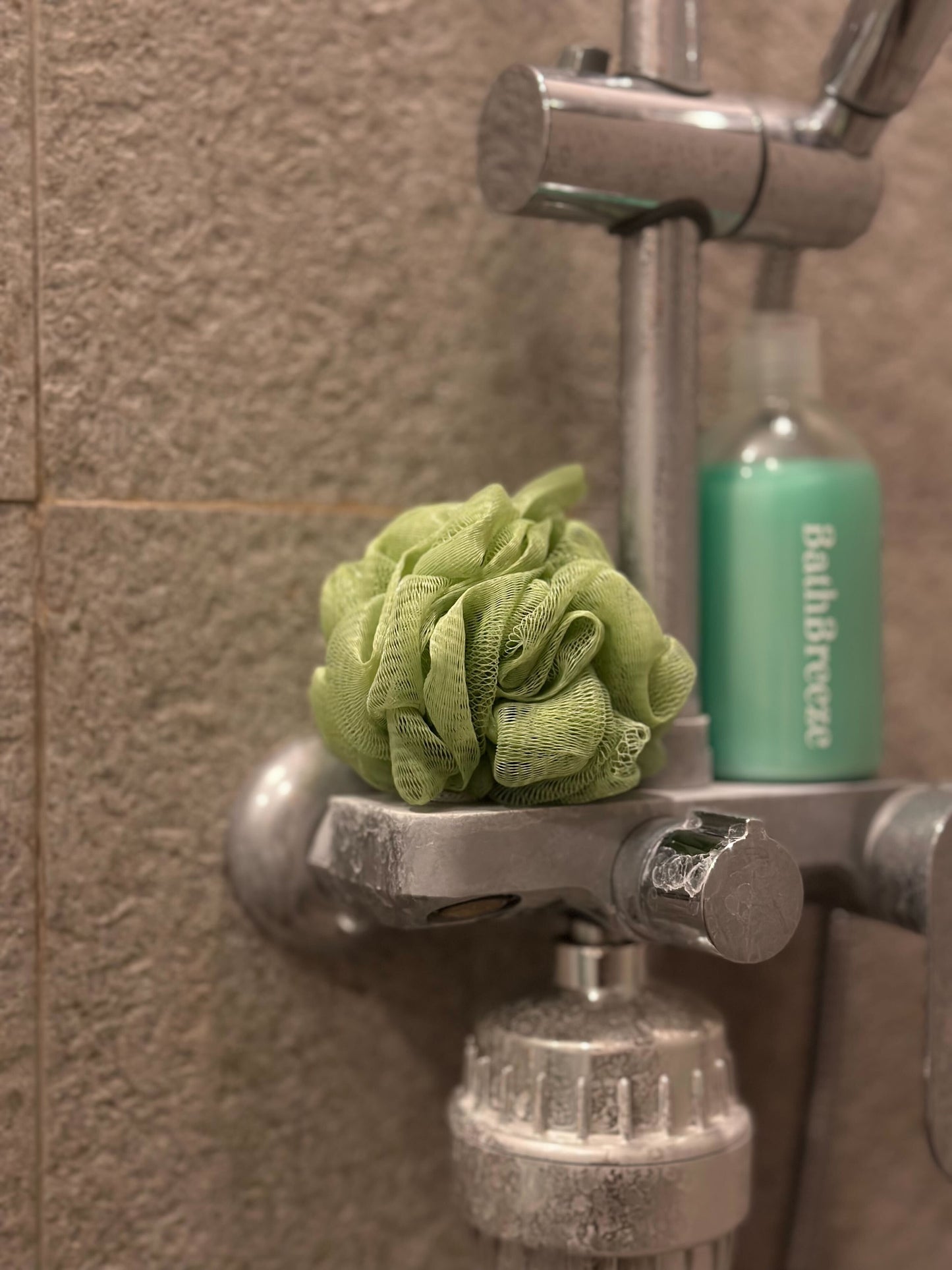 BathBreeze Shower Puff - Daily Shower Foamtastic - Goddess Green