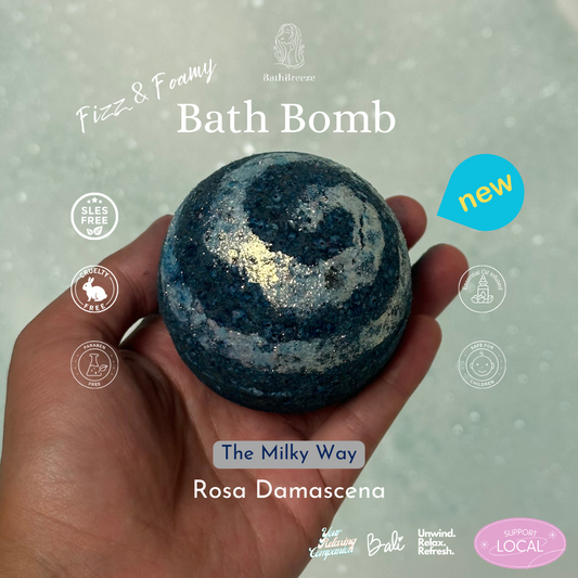 The Milky Way - Fizz & Foamy Bath Bomb by BathBreeze Your Relaxing Companion