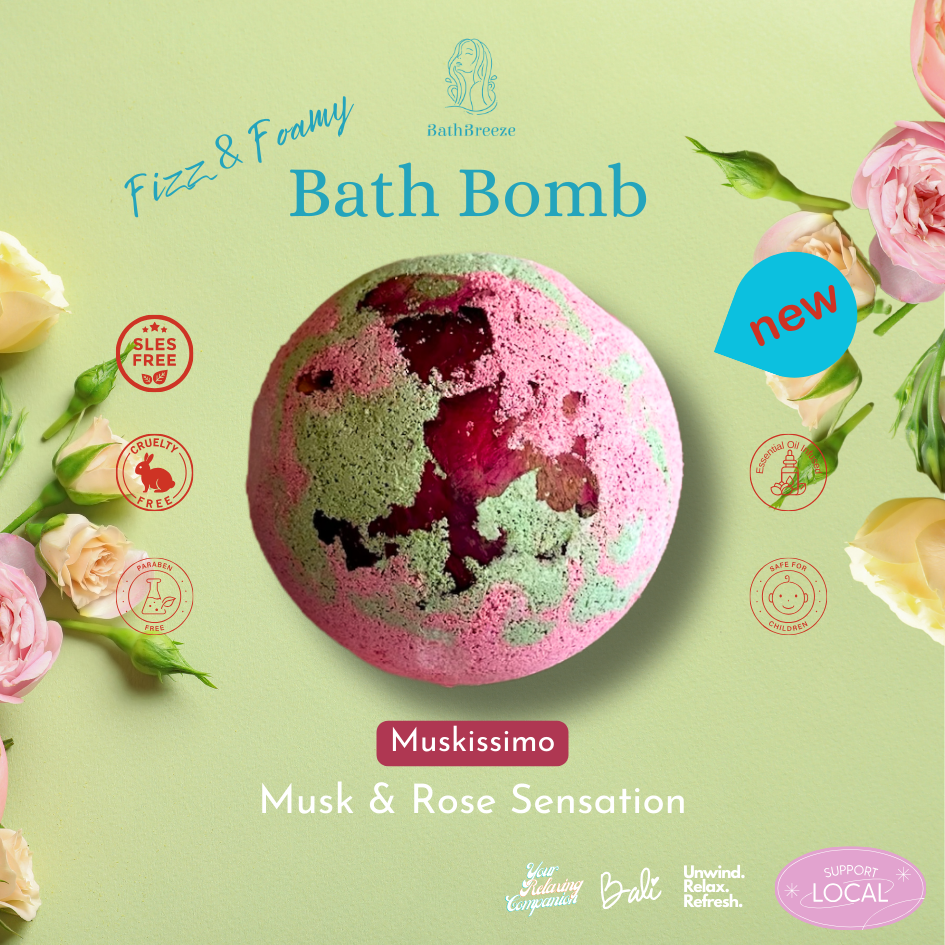 Muskissimo - Fizz & Foamy Bath Bomb by BathBreeze Your Relaxing Companion