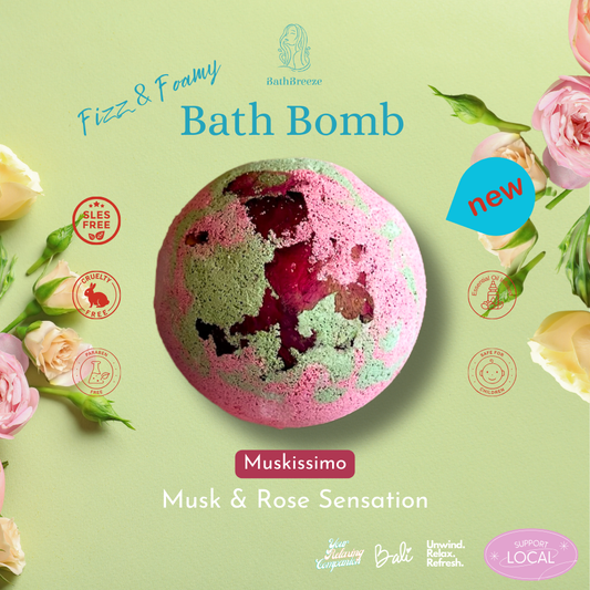 Muskissimo - Fizz & Foamy Bath Bomb by BathBreeze Your Relaxing Companion
