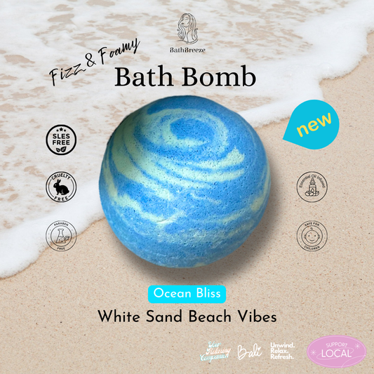 Ocean Bliss - Fizz & Foamy Bath Bomb by BathBreeze Your Relaxing Companion