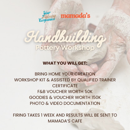 Handbuilding Pottery Workshop 22 Jun 2025 - Uluwatu, Bali