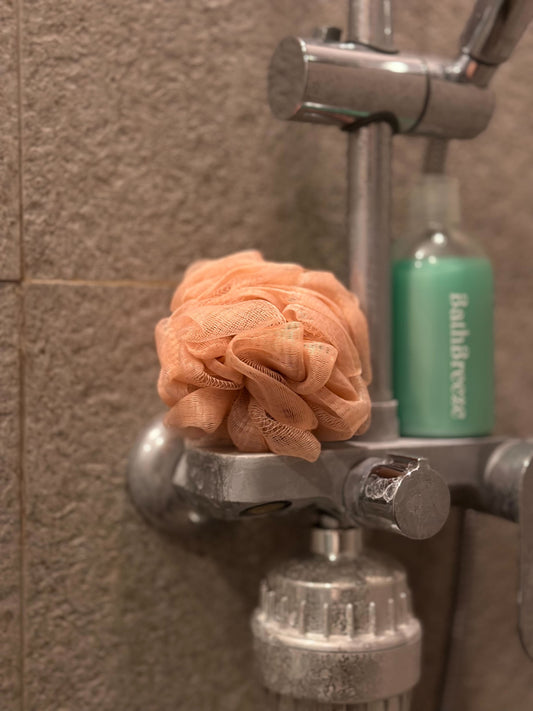 BathBreeze Shower Puff - Daily Shower Foamtastic - Blush Pink