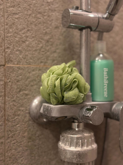 BathBreeze Shower Puff - Daily Shower Foamtastic - Goddess Green
