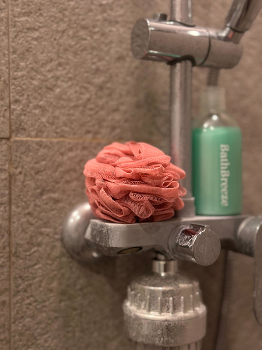 BathBreeze Shower Puff - Daily Shower Foamtastic - Dusty Pink