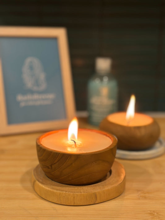 BathBreeze Soy Wax Candle - Lilin Aromaterapi / Scented Candle - Wood 160